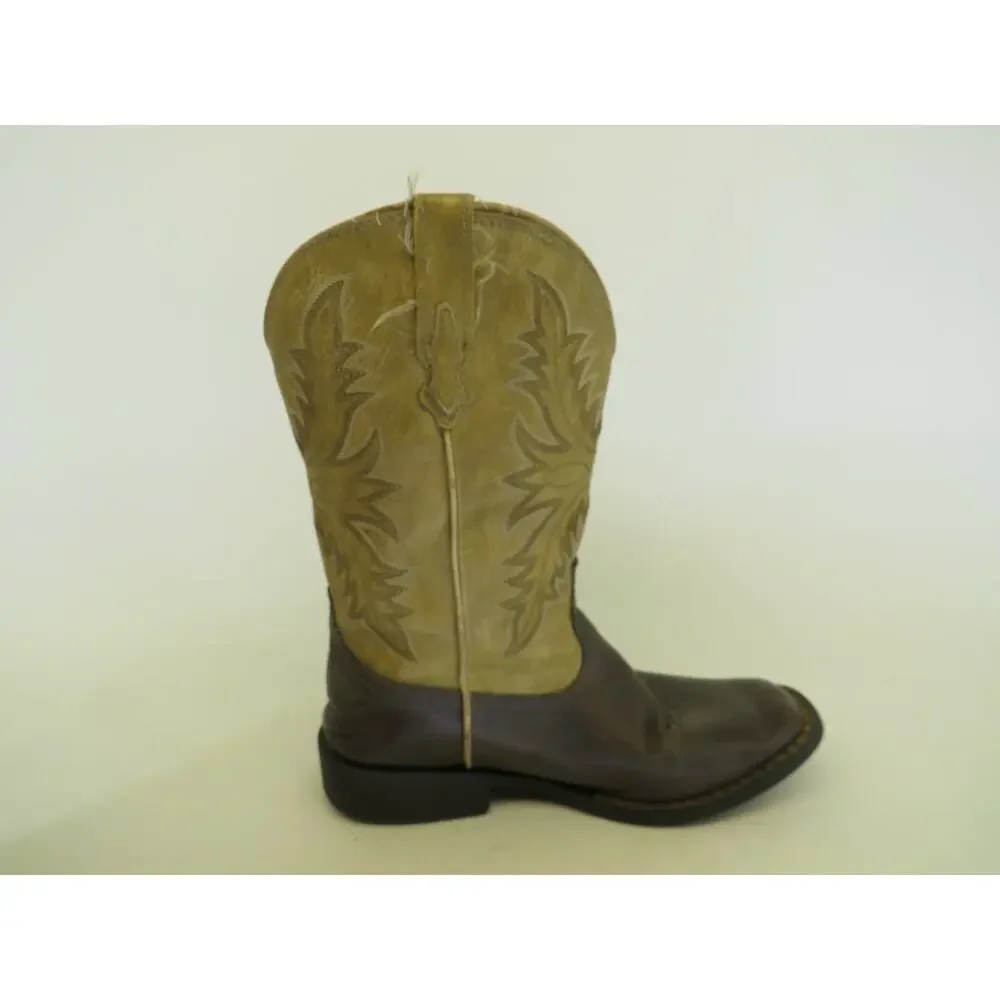 Roper Brand Brown Cowboy Western Boots Youth Size 3 M